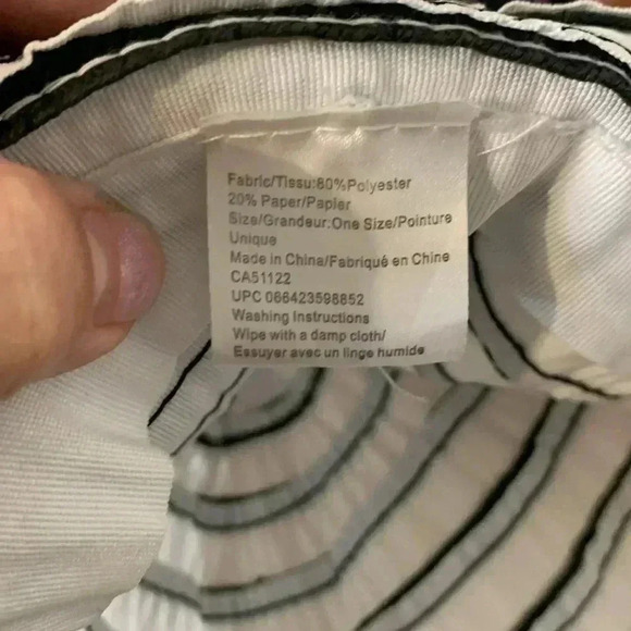 Unbranded bucket hat with a cute bow . Navy  blue with white. - Picture 3 of 4